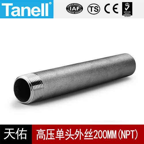 高压单头外丝200MM(NPT)-(2)